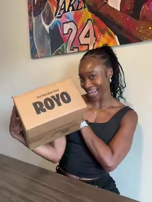 TikTok post by @tajera_notch for Eat Royo. Caption reads: Finally trying @EATROYO I’ve wanted to try them....