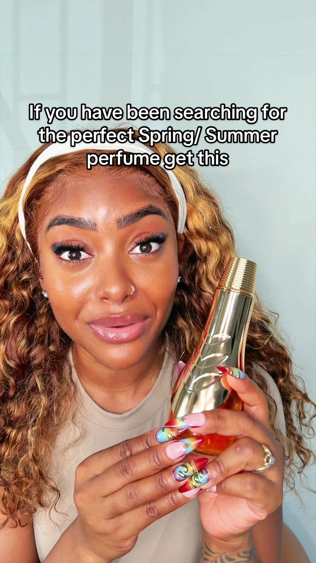TikTok post by @petite3ssence for Beauty House. Caption reads: [...] for Spring and summer @LATTAFA USA....