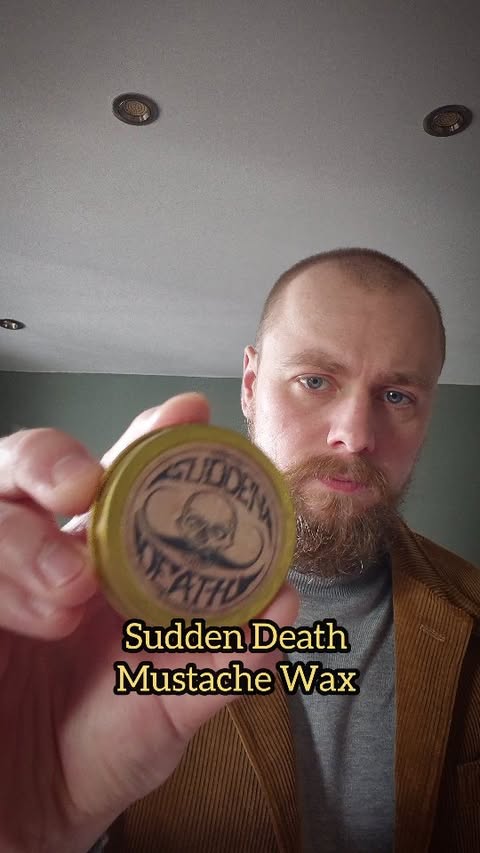 Instagram post by @the_elegant_zeitgeist for Death Grip Wax. Caption reads: [...] and hair styling products check out....