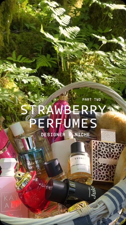 Instagram post by @scented.mind for Commodity Fragrances. Caption reads: Lmk your fave strawberry perfumes in the comments....