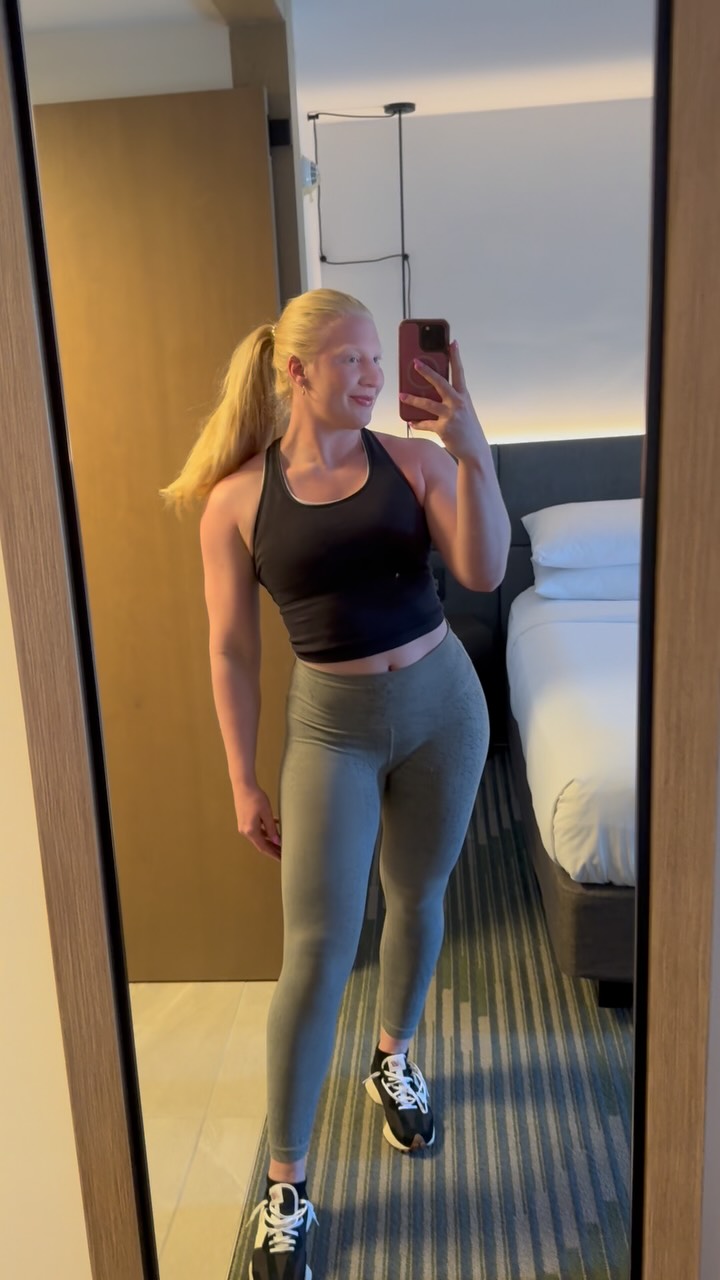 Instagram post by @mya.lesnar for Hyperice. Caption reads: Grateful for these slow mornings in....