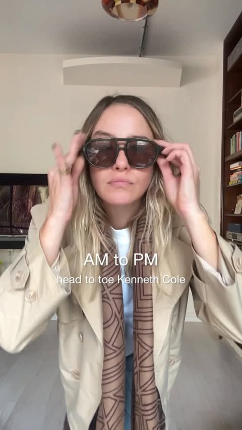 Instagram post by @nastyalisansky for Kenneth Cole. Caption reads: AM to PM with Kenneth Cole בשיתוף @kennethcole.il.