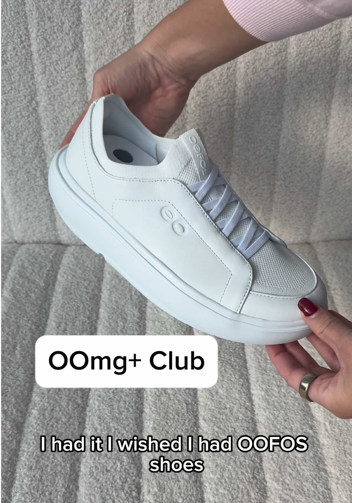 TikTok post by @sydney_parrishh for OOFOS. Caption reads: From athletes to everyday adventures @OOFOS helps....