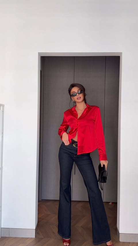 Instagram post by @florensia_bbb for SilkSilky. Caption reads: This shirt is such a vibe❤️‍🔥 @silksilky_official....