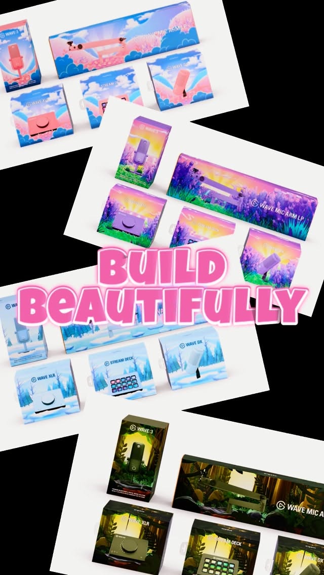 Instagram post by @r3dxvelvet for Elgato. Caption reads: Build Beautifully with @elgato Dreamscape....