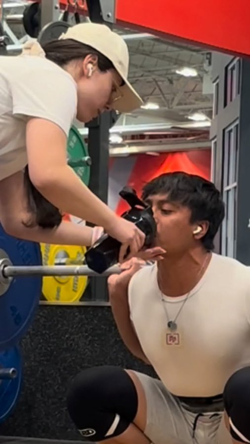 Instagram post by @fknjakey for Gorilla Mind. Caption reads: Sipping on that @gorillamind cluster dextrin btw.