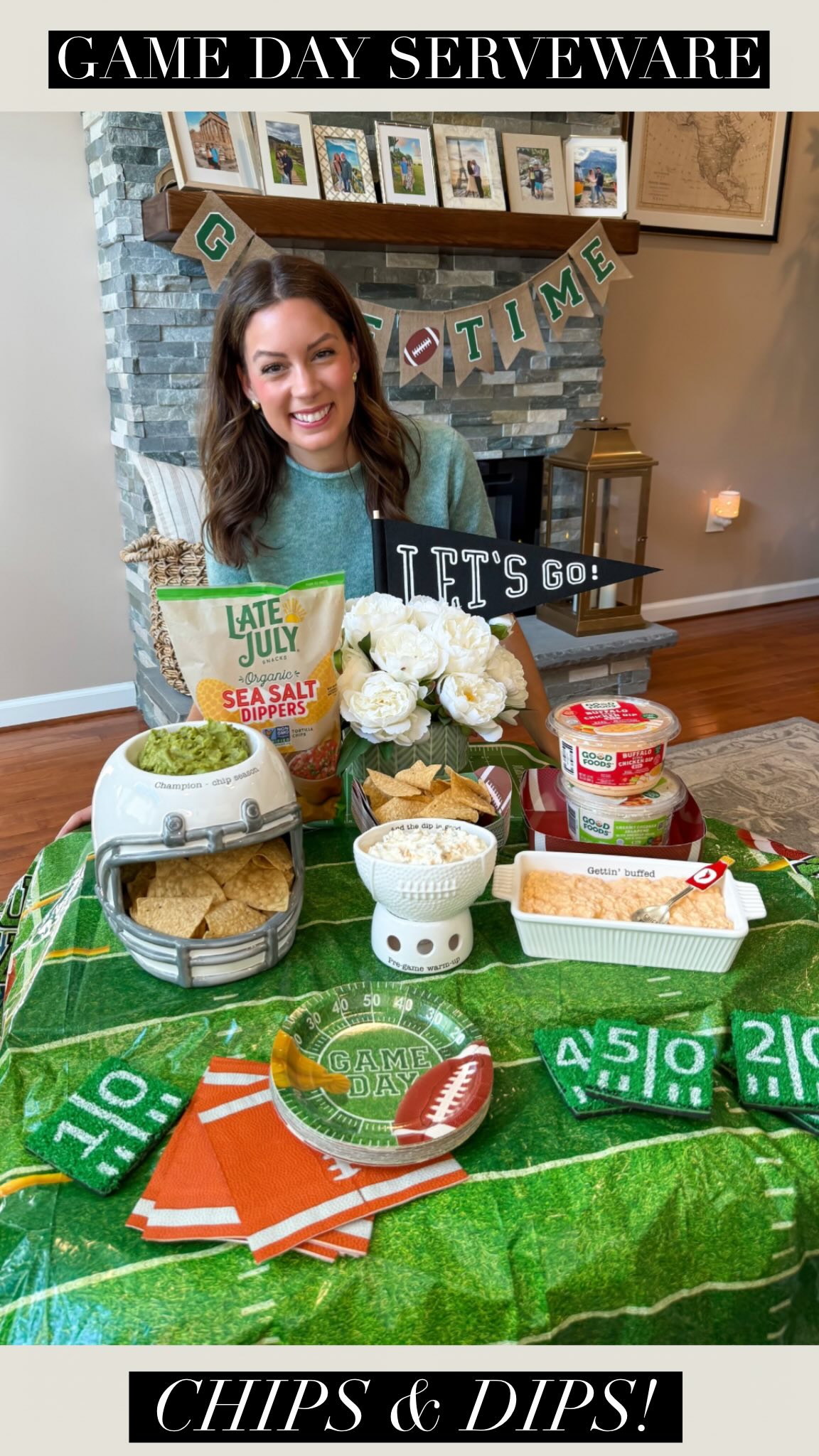 Instagram post by @the_magnolia_mercantile for Good Foods. Caption reads: Football season is back and we all know it’s....