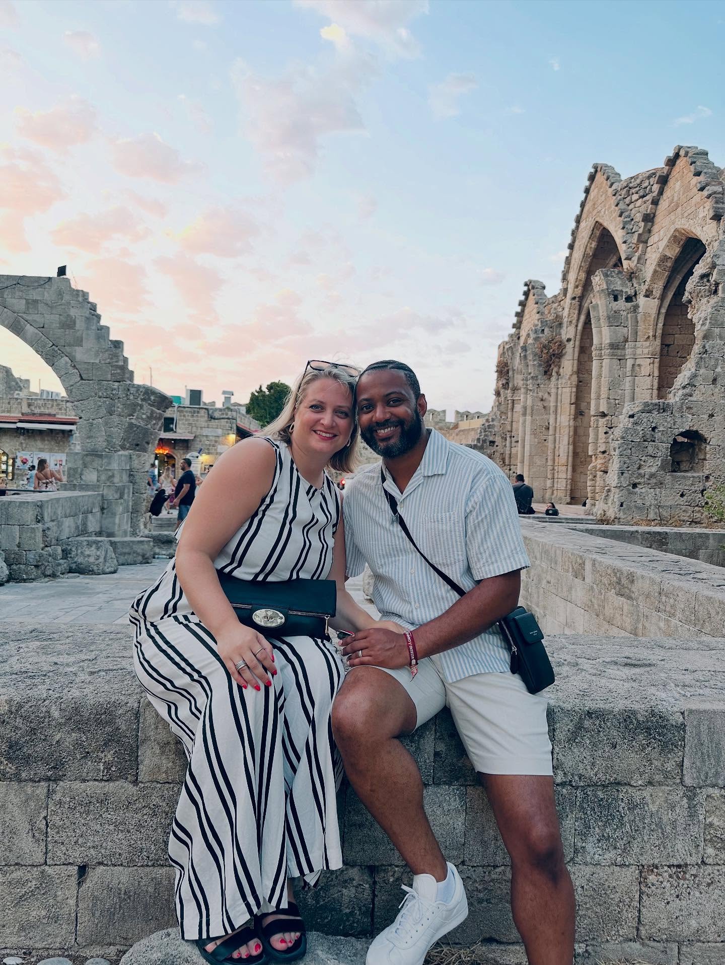 Instagram post by @jbgill for Ray-Ban. Caption reads: Yaaaaay we did it ✅ 

Family holiday to Rhodes,....