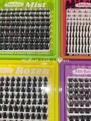 TikTok post by @_.bxbydxll.x for MilyBest Beauty. Caption reads: @MilyBest Beauty MilyBest 4-Style Mini Boxes....