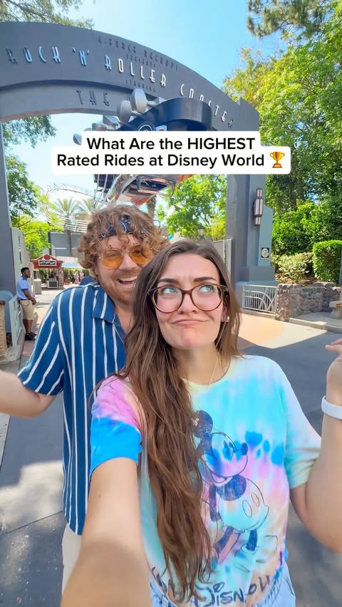 Instagram post by @jacobkelleyofficial for Disney Parks. Caption reads: [...] BEST Rated Attractions 😱🎢 Thanks to....