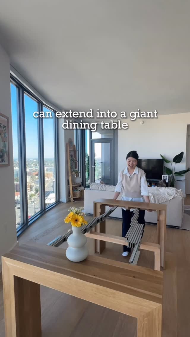 Instagram post by @cupoftj for Transformer Table. Caption reads: #ad Most magical table @transformertable! After....