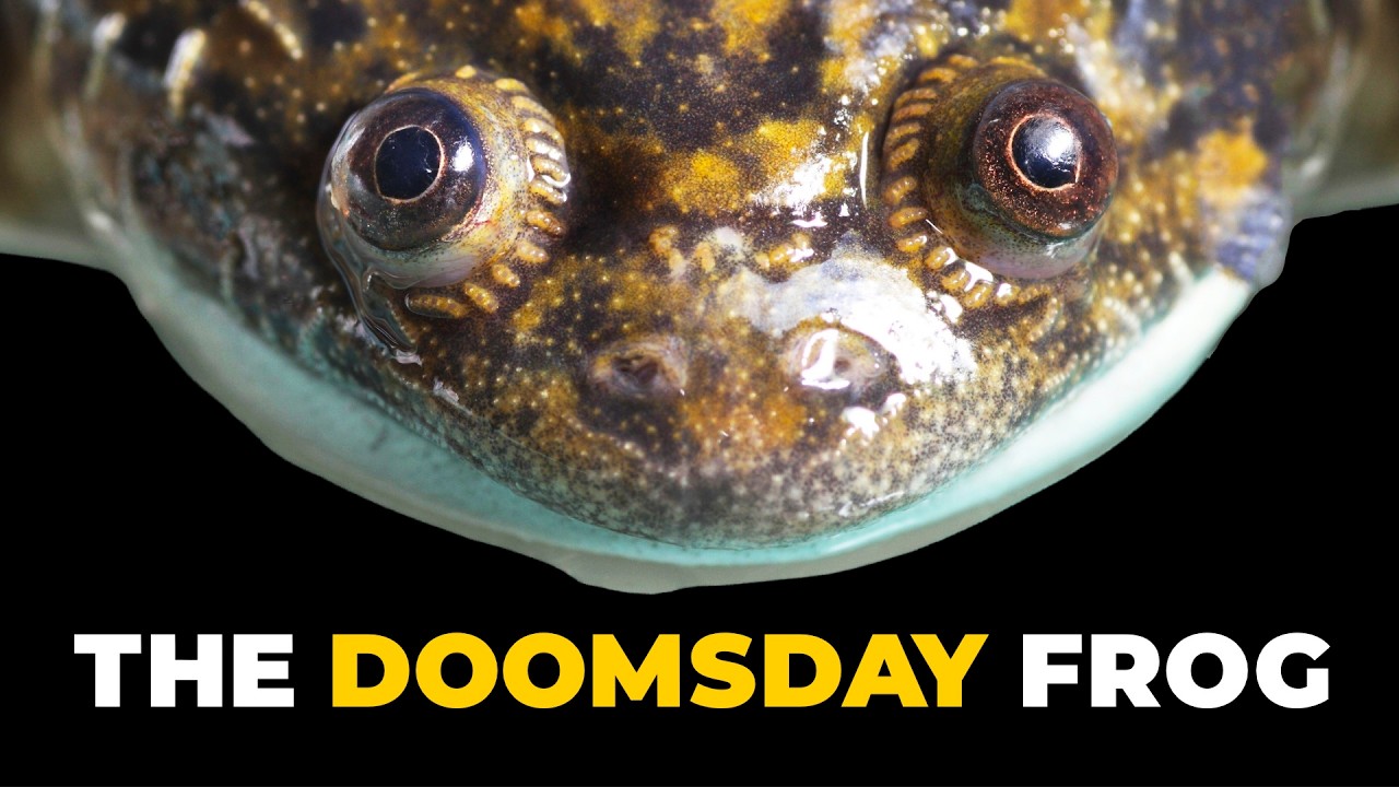 YouTube post by @realscience for Brilliant.org. Caption reads: The Frog That Unleashed the World’s Most Lethal....