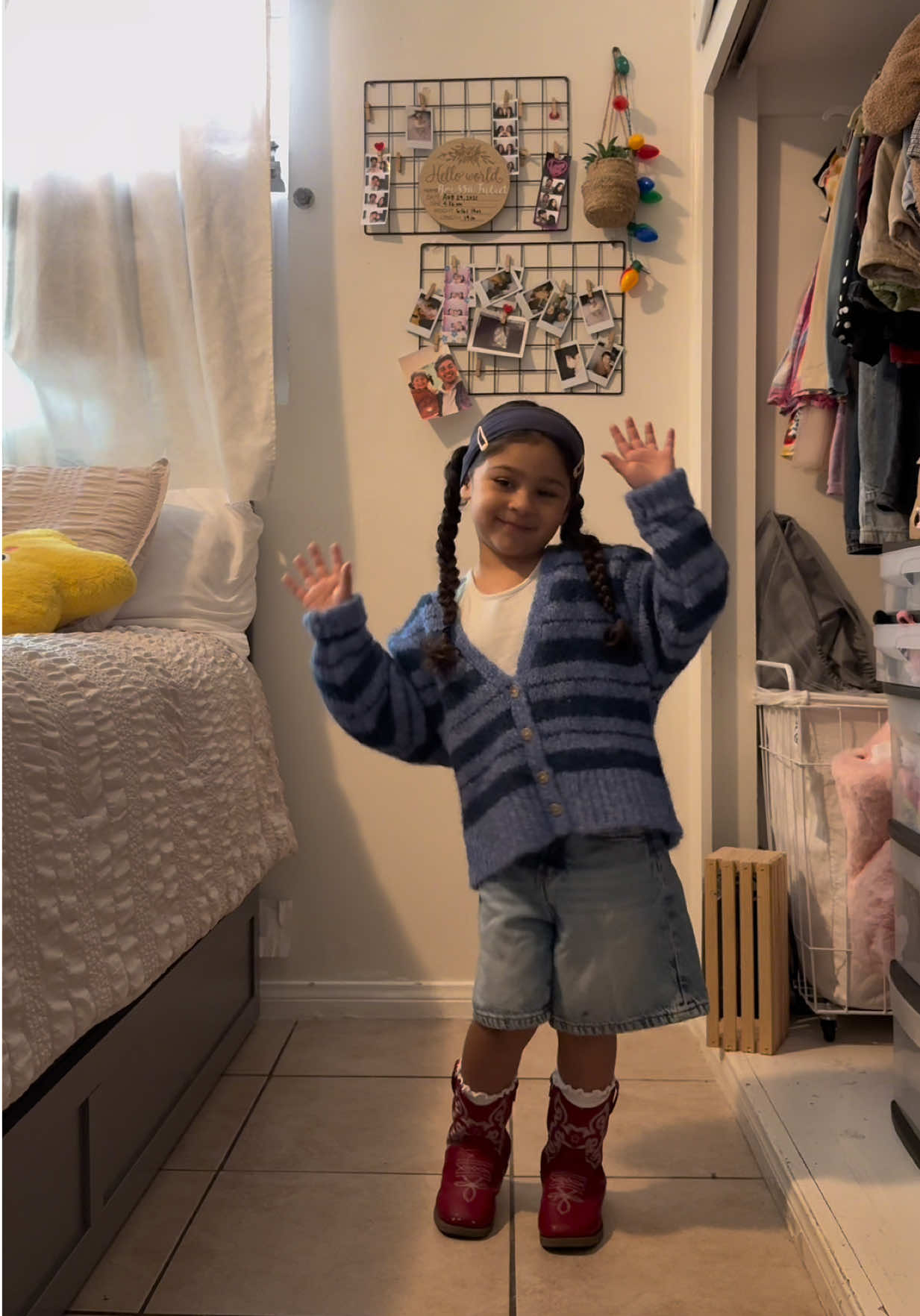 TikTok post by @virgowbu for Cotton On. Caption reads: cardigan & shorts from @cottonon @Cotton On Kids....