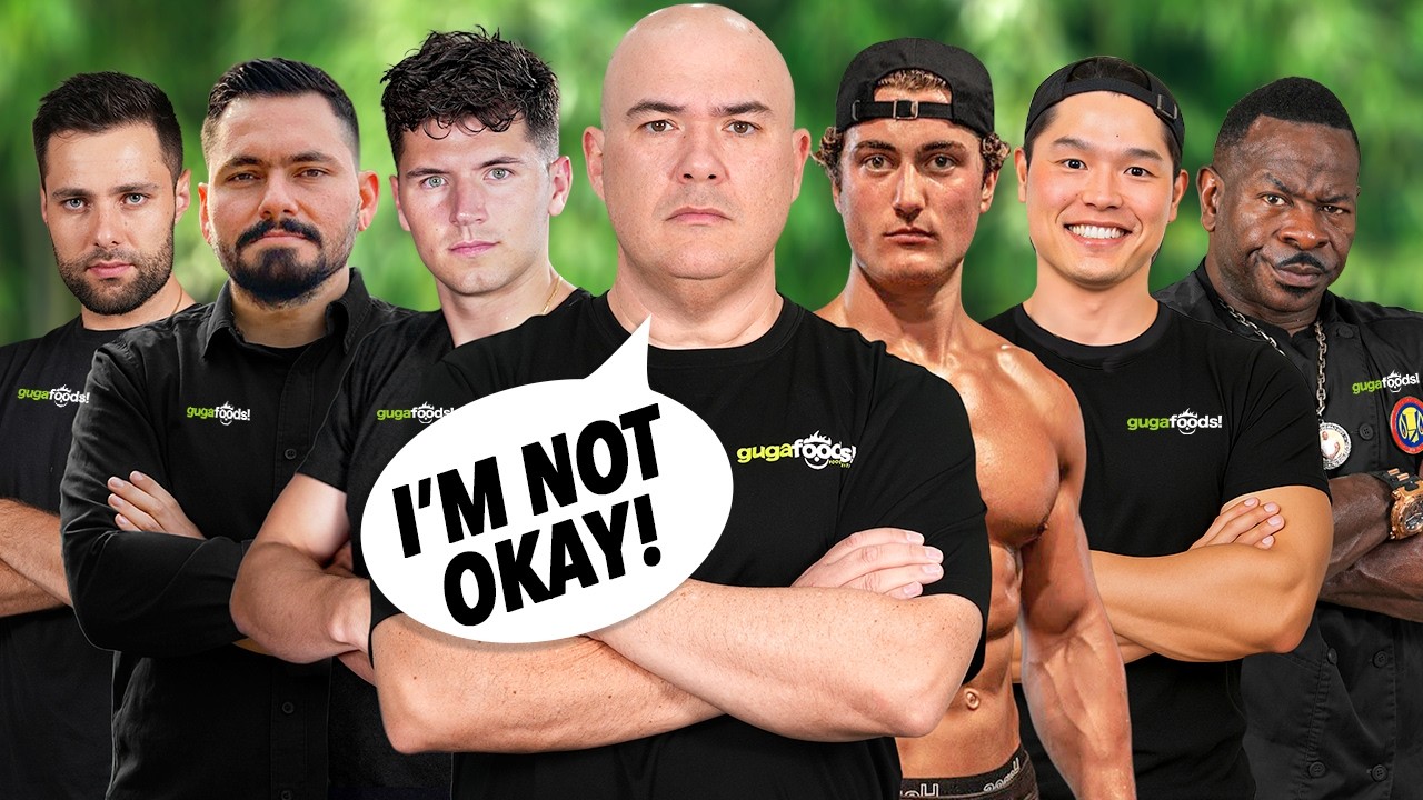 YouTube post by @GugaFoods for Dalstrong. Caption reads: I Cooked Every Food YouTuber’s #1 Meal! (ft.....