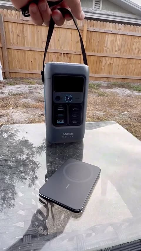 Instagram post by @anker_adventures for Anker SOLIX. Caption reads: The Anker SOLIX C200 keeps my Anker MagGo Slim....