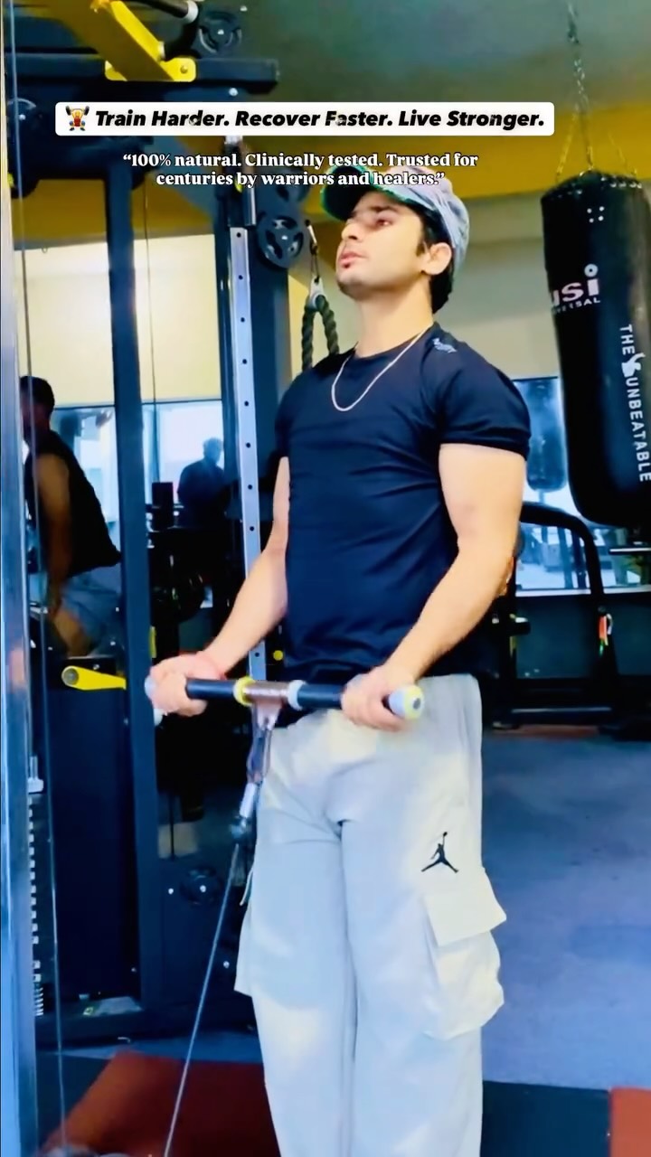 Instagram post by @vivekdhiman_fit for Hobo.Video. Caption reads: Himalaya Shilajit Resin (20g) is packed with the....