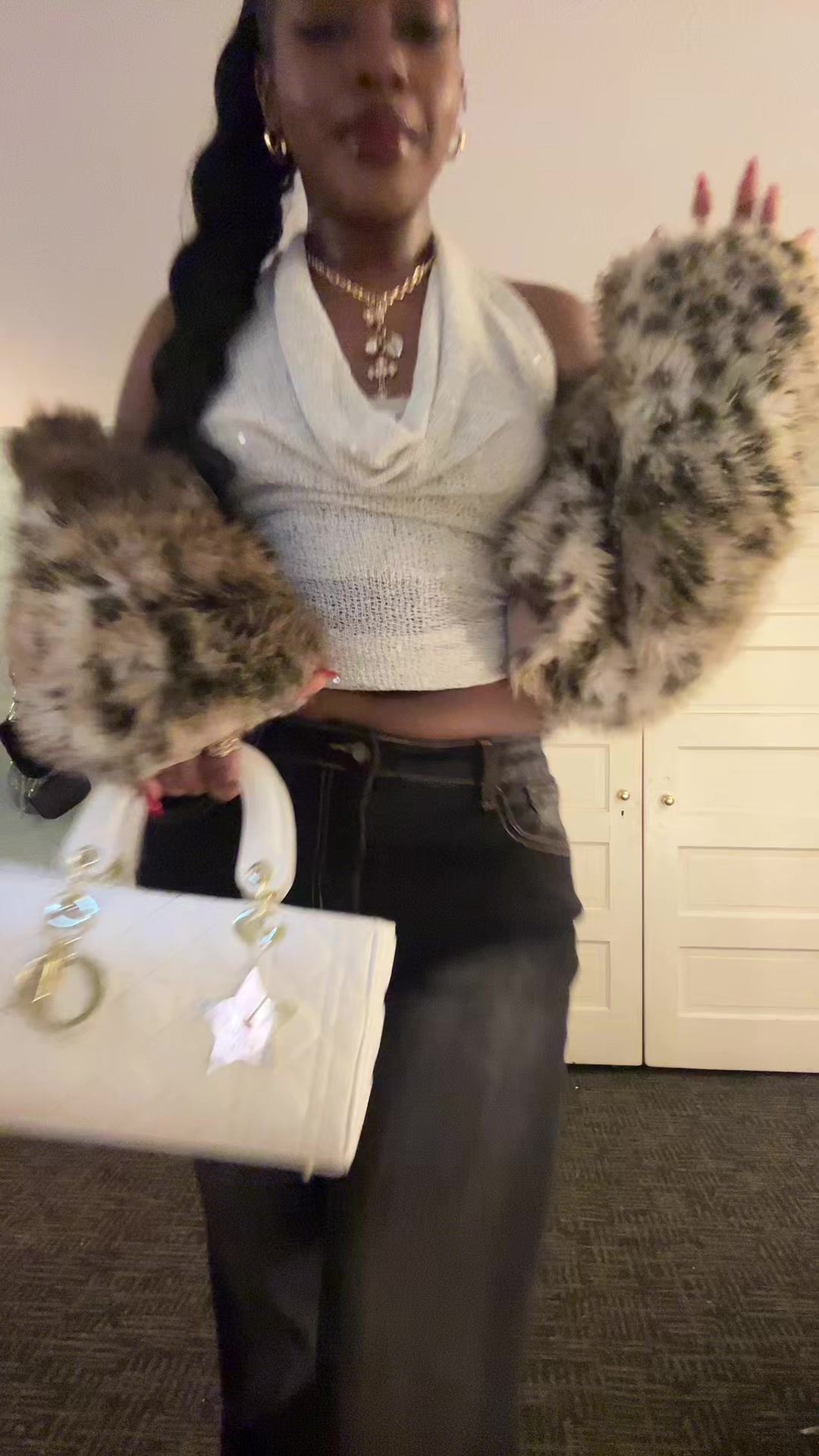 TikTok post by @jasminenoamii for Emmiol. Caption reads: Tell em bey🌻🤏 pants: @EMMIOL Denim #fyp #emmiol....