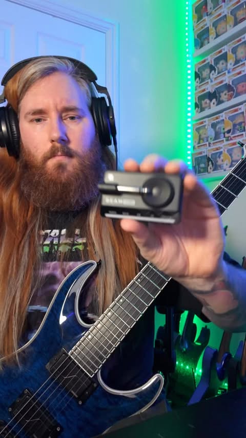 Instagram post by @jamieslaysofficial for Blackstar Amps. Caption reads: This is the @blackstaramps beam solo. I love being....