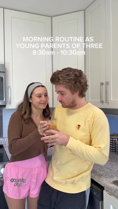 Instagram post by @sagepasch_ for Keurig. Caption reads: #AD By starting your day with a delicious cup of....