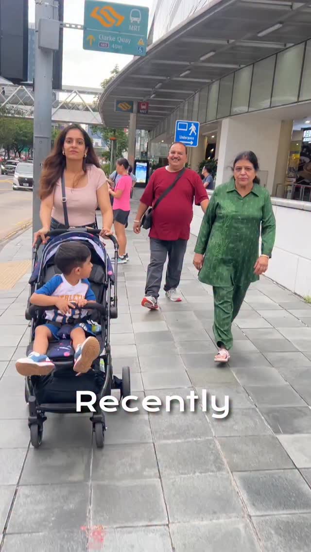 Instagram post by @powerful.parentingg for LuvLap. Caption reads: Comment "DM" to get the link of stroller on your....