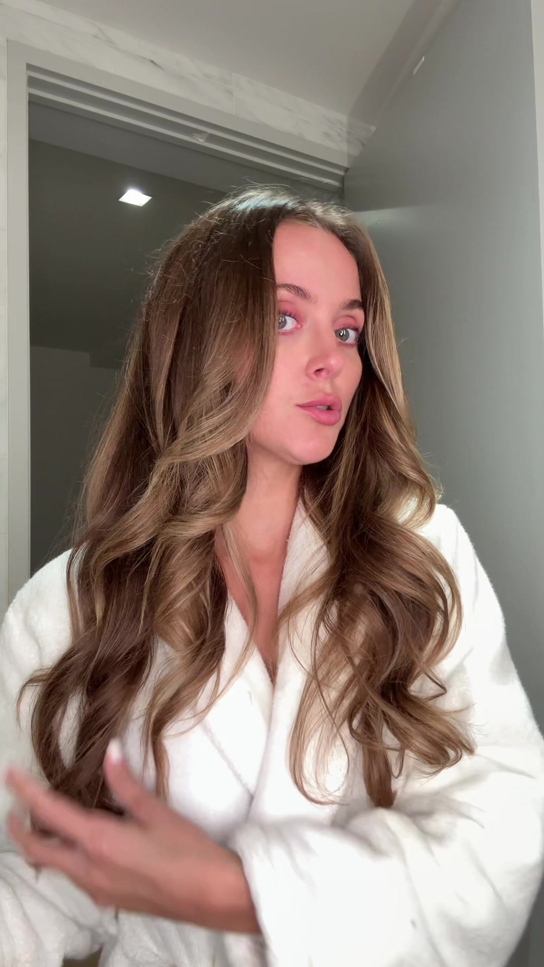 TikTok post by @abbybaffoe for Kenra Professional. Caption reads: [...] great hair ✨ styled using all @Kenra....