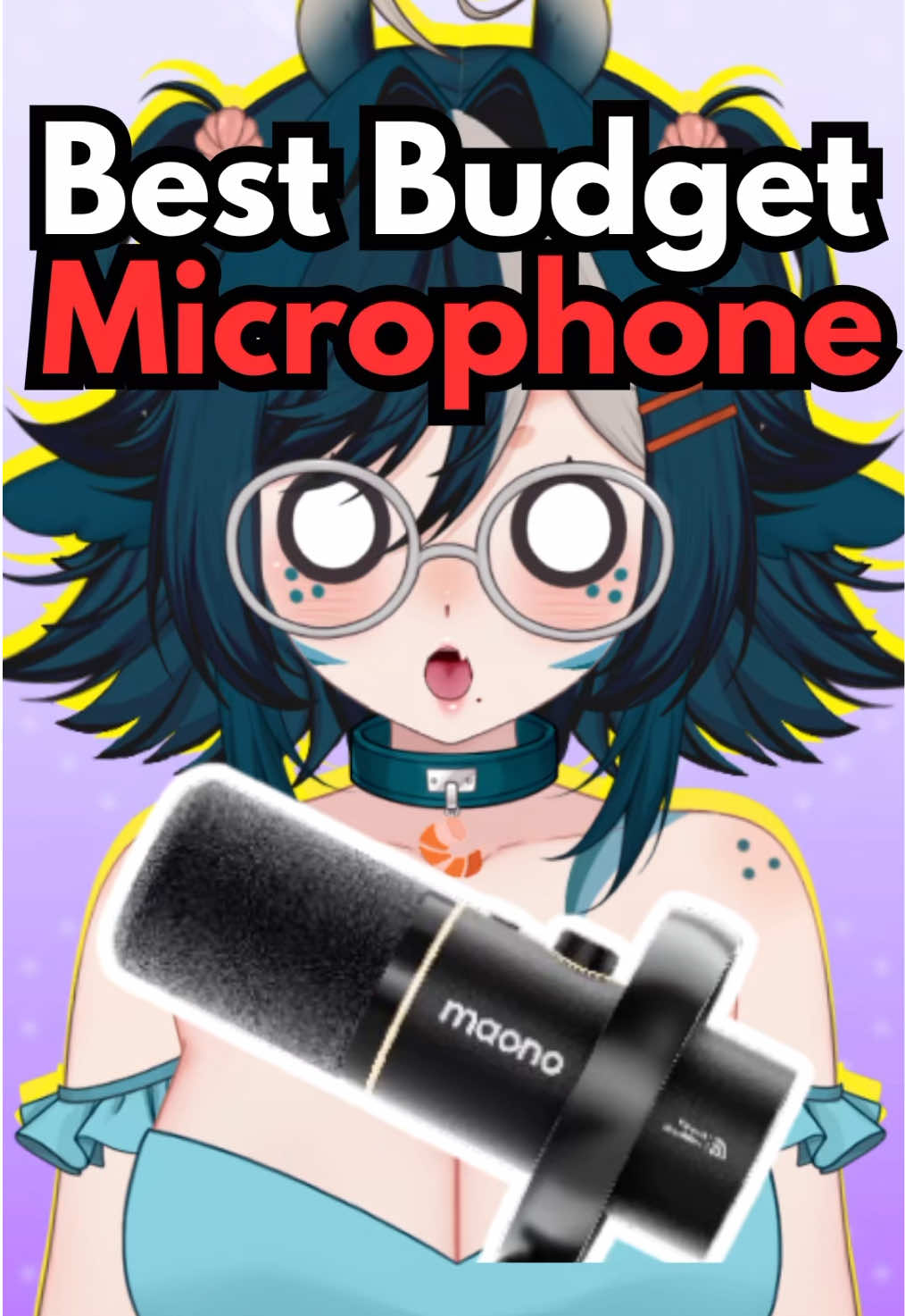 TikTok post by @maluteaches for Maono. Caption reads: The best beginner microphone, the maono PD200W....