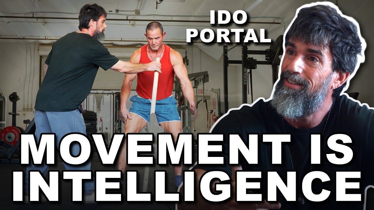 YouTube post by @MarkBellsPowerProject for GoodLife Proteins. Caption reads: Ido Portal Teaches Movement Intelligence: Why You....
