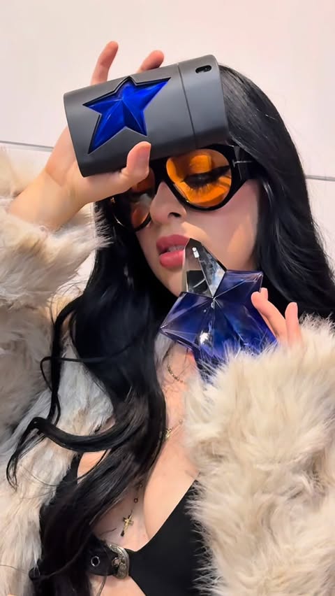 Instagram post by @abymaciash for Mugler. Caption reads: We are angel @mugler 🪽 
...
#mugler #angel....