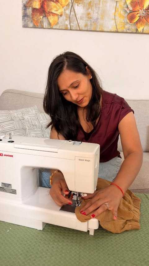 Instagram post by @myhappyplace_myhome for Flipkart Homes. Caption reads: [...] ✨🪡 #UshaSewingMachine #StitchMagic....