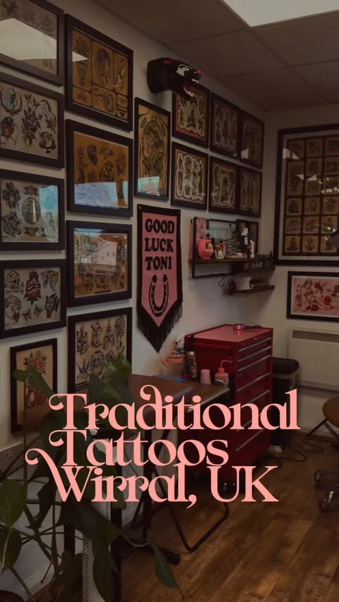 Instagram post by @goodlucktoni for Magnum Tattoo Supplies. Caption reads: [...] Wirral, UK Sponsored by....