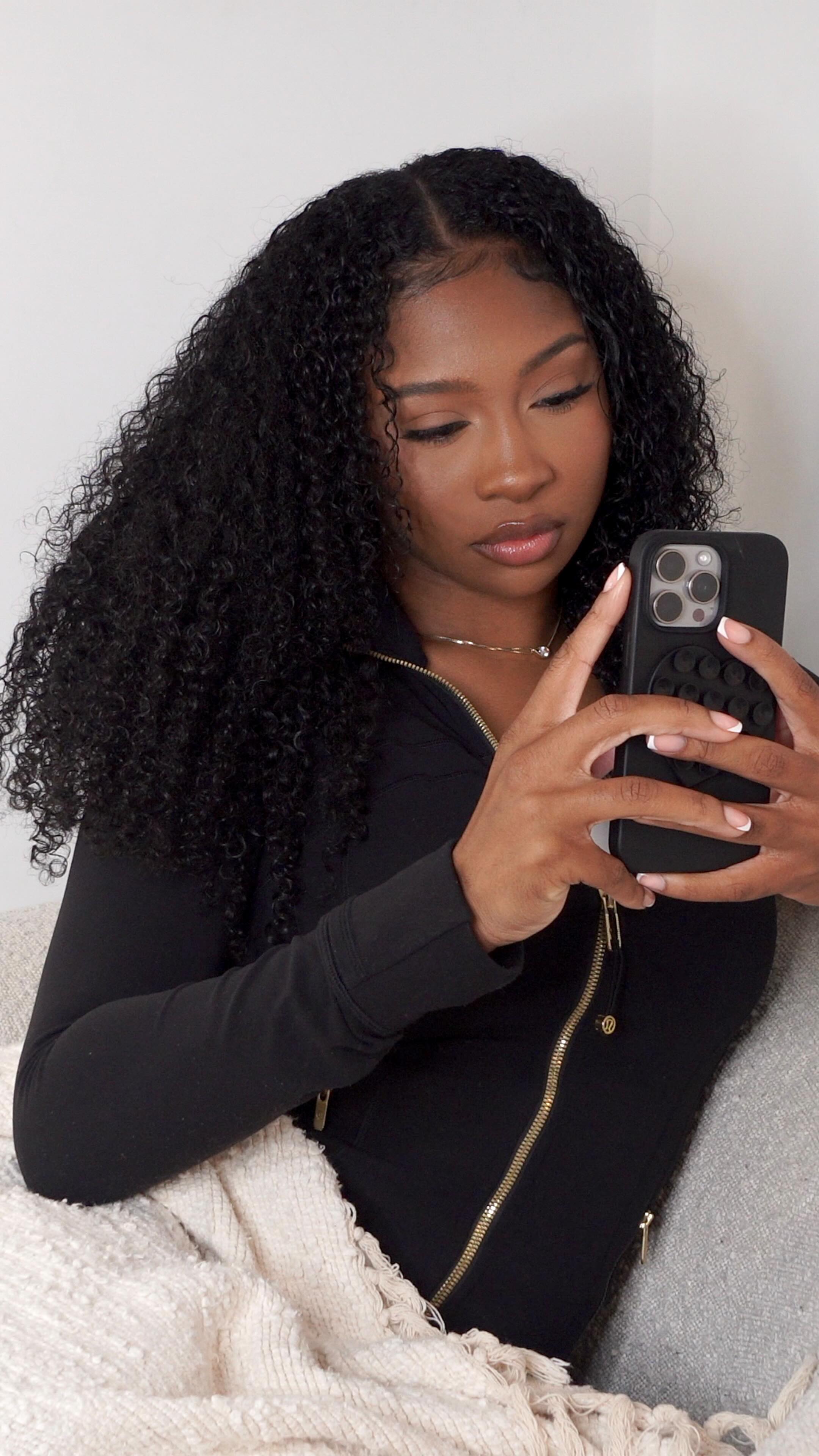 Instagram post by @jaemajette for Curlsqueen. Caption reads: I love the curly styles when it start getting hot....