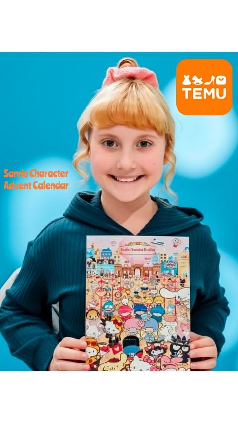 Instagram post by an influencer for Temu. Caption reads: [...] Advent Calendar from @shoptemu — and it....