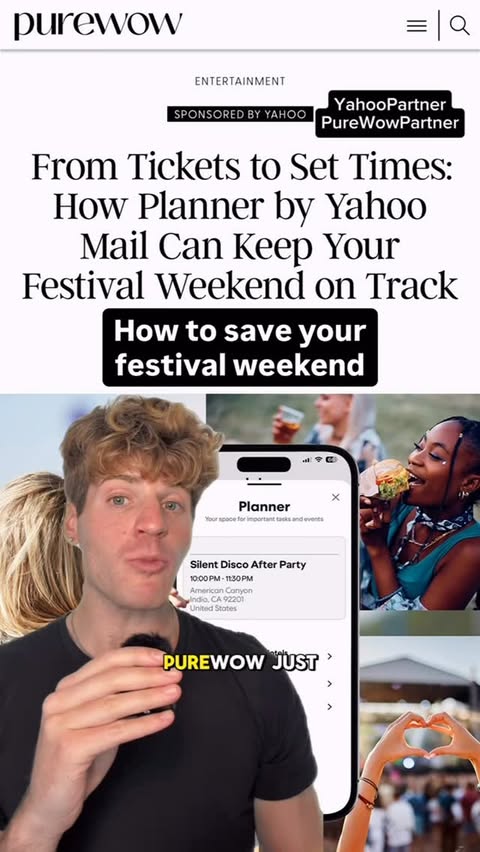 Instagram post by @louislevanti for Yahoo. Caption reads: #YahooPartner #PureWowPartner This year’s [...].
