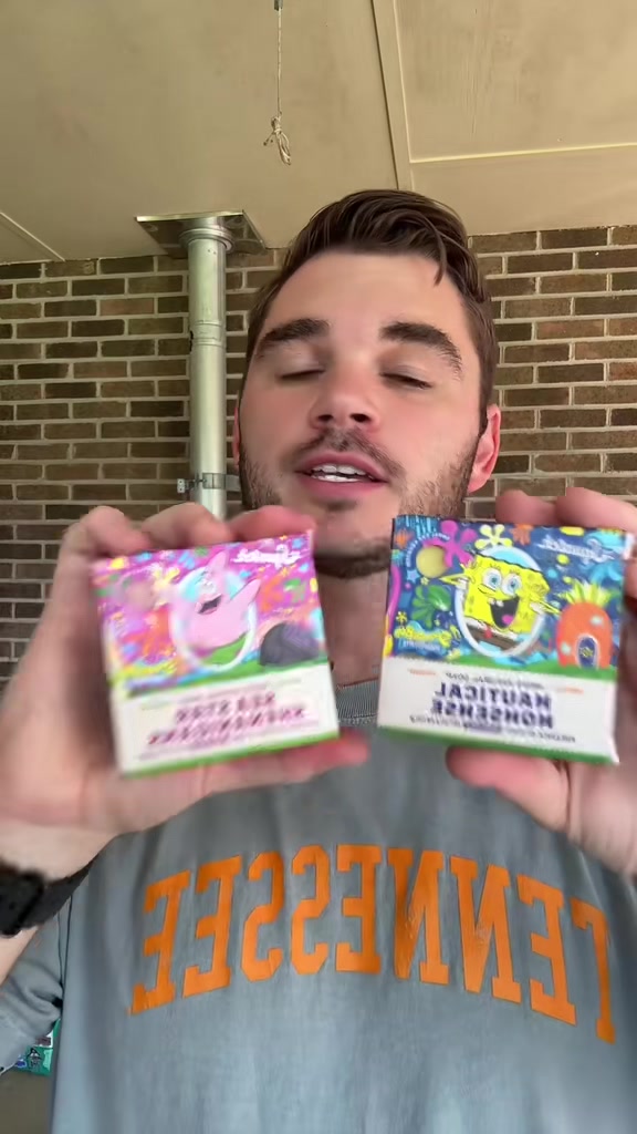 TikTok post by @daddybrownn for Dr. Squatch. Caption reads: @Dr. Squatch and @SpongeBob just made the [...].