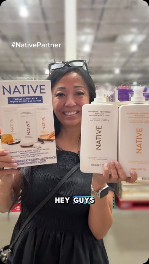 Instagram post by @yyccostcolovers for Native. Caption reads: #NativePartner The @native Body Wash Dual Pack +....