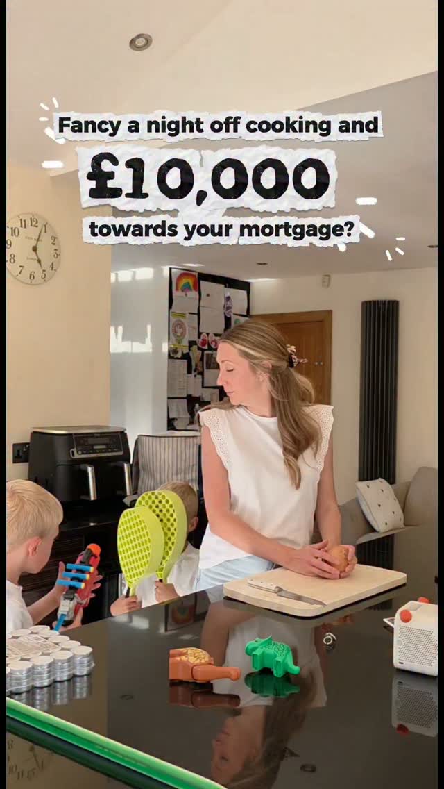 Instagram post by @triplettales for Just Eat. Caption reads: My JustEat takeaway could win me £10,000 towards....