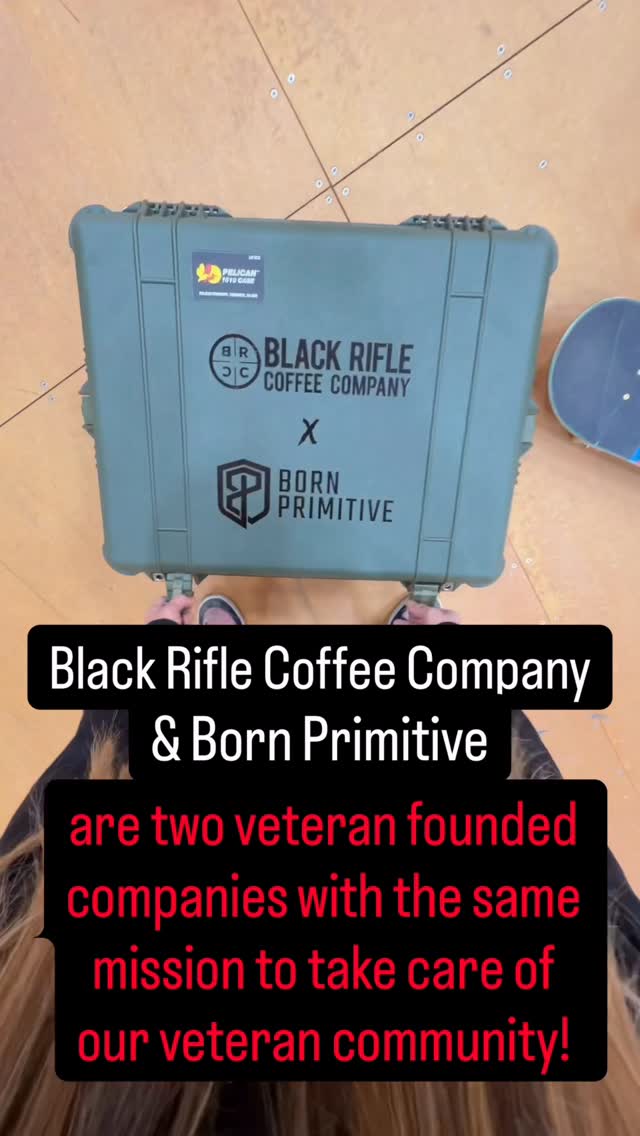 Instagram post by @lynzskate for Black Rifle Coffee. Caption reads: @blackriflecoffee and @bornprimitive have teamed....