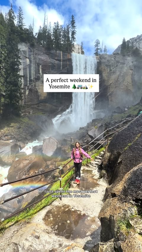 Instagram post by @rubytawess for T-Mobile. Caption reads: [...] weekend in Yosemite National Park with....