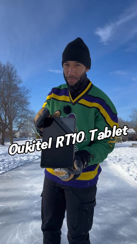 Instagram post by @rollerbearding for OUKITEL. Caption reads: Meet the OUKITEL RT10 🔥 I’ve been testing it and....
