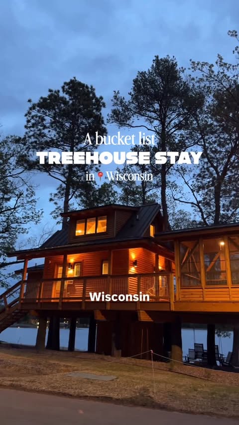 Instagram post by @missnortherner for Kalahari Resorts & Conventions. Caption reads: Wisconsin’s newest bucket list stay 🌳🏠....