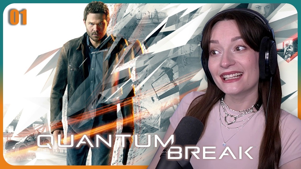 YouTube post by @WhimsyPsyche for The Oodie. Caption reads: Welcome to my first playthrough of Quantum Break!....