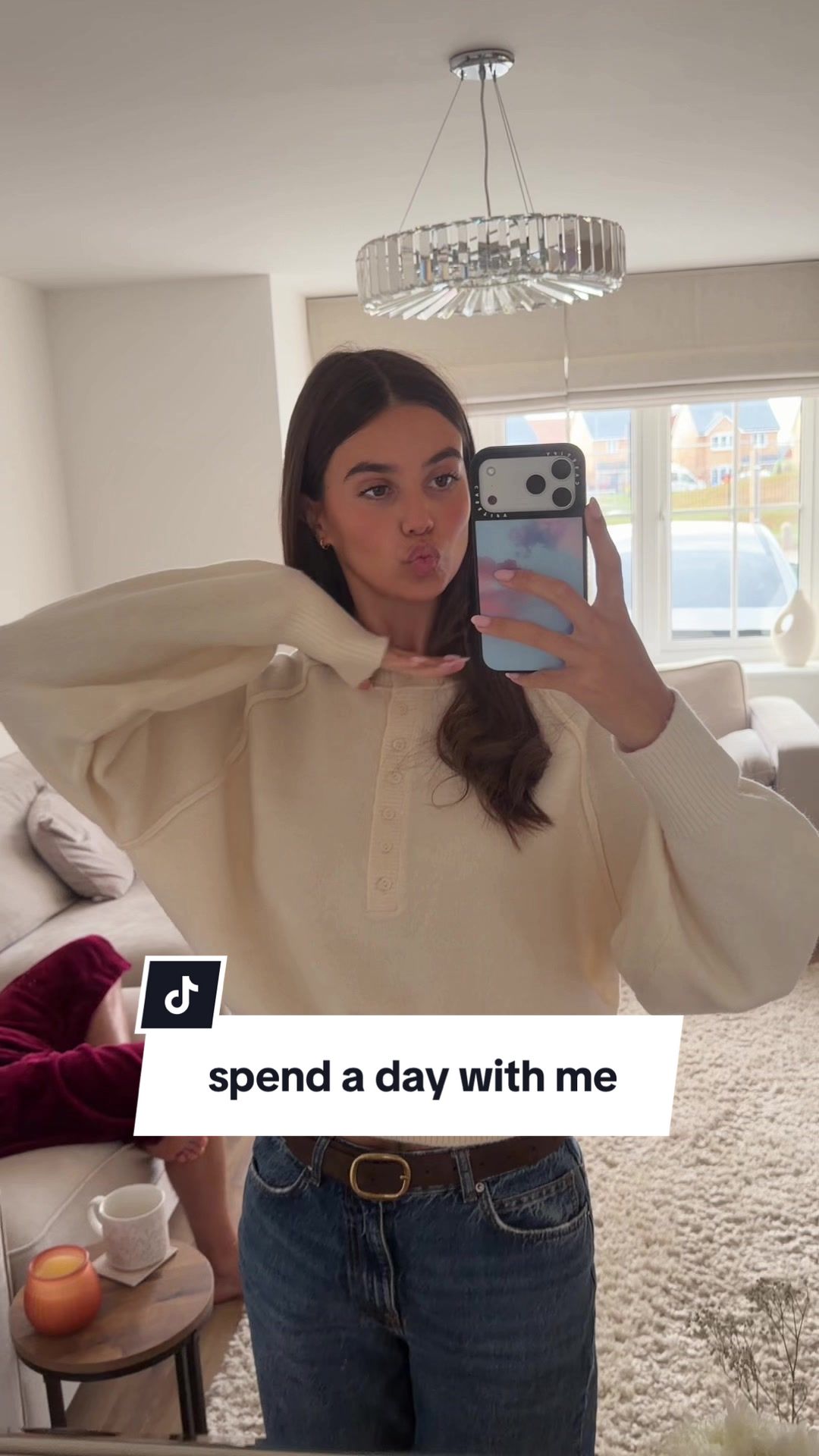 TikTok post by @__natalietaylor for Space NK. Caption reads: A busy day in london filled with christmas....