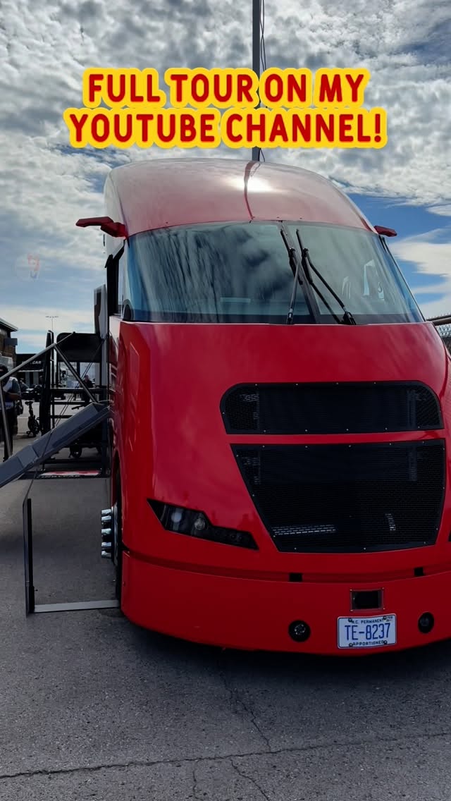 Instagram post by @missflatbedred for Shell Rotella. Caption reads: Check out Shell’s Starship Natural Gas-Powered....