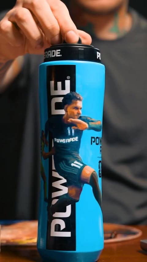 Instagram post by @devonrodriguezart for POWERADE. Caption reads: [...] born, they’re built. #PowerYourFate....