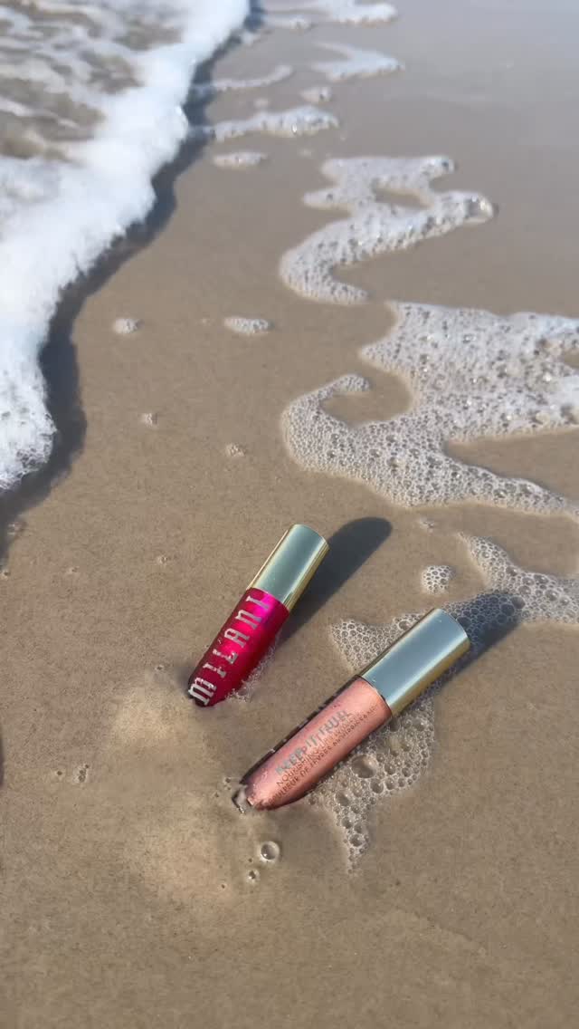 Instagram post by @loveartesia for Milani Cosmetics. Caption reads: #ad the only thing juicier than this ocean....