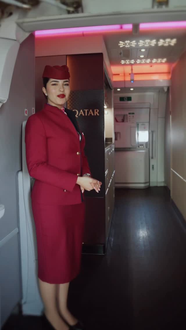 Instagram post by @hiaqatar for Qatar Airways. Caption reads: A business trip that feels like a....