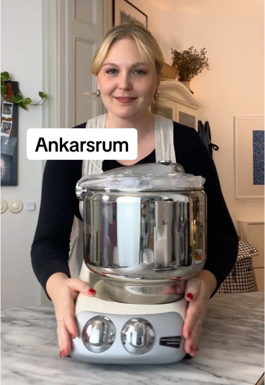 TikTok post by @cecilia.tolone for Ankarsrum. Caption reads: THANK YOU @Ankarsrum Assistent Orginal #gifted .