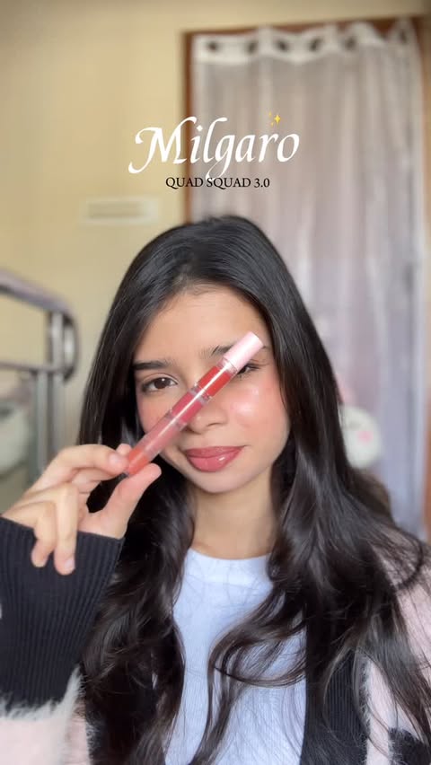 Instagram post by @whimsyyworkss for Milagro Beauty. Caption reads: Comment for the link 💕🫶🏻 (lipstick stack, 4 in....