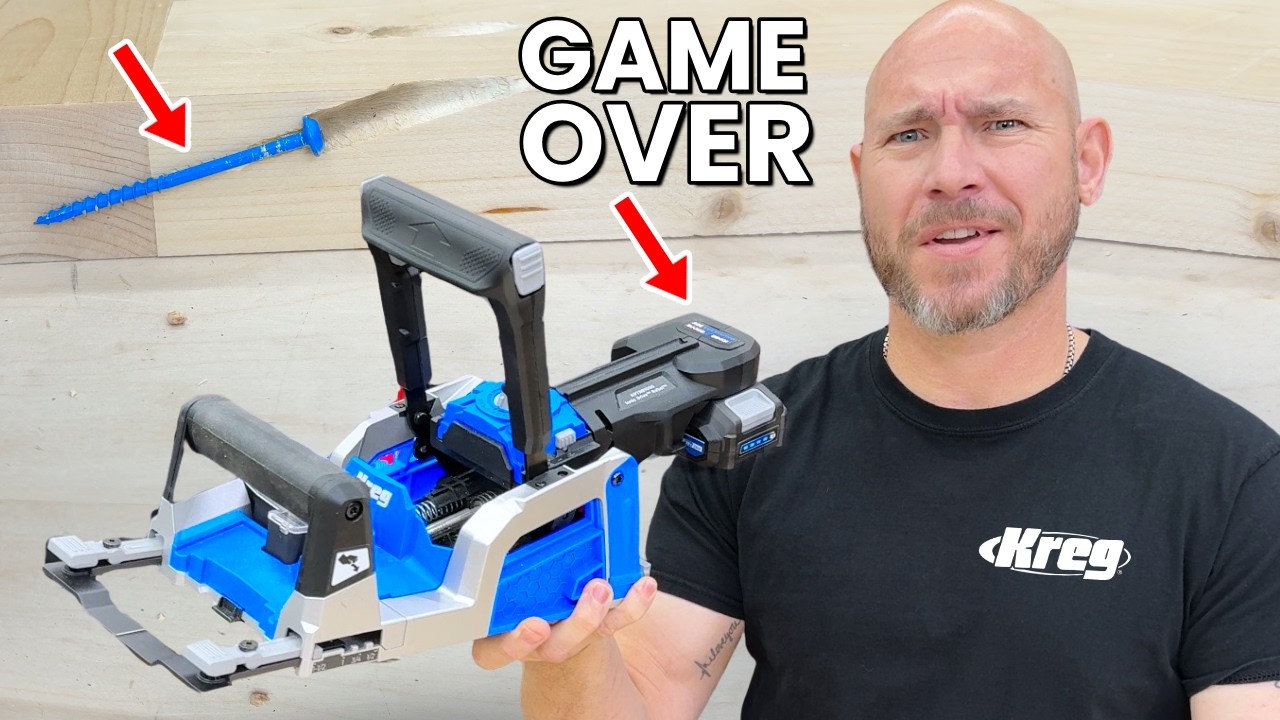 YouTube post by @731Woodworks for Kreg Tool. Caption reads: KREG Just Changed Woodworking Power Tools FOREVER....