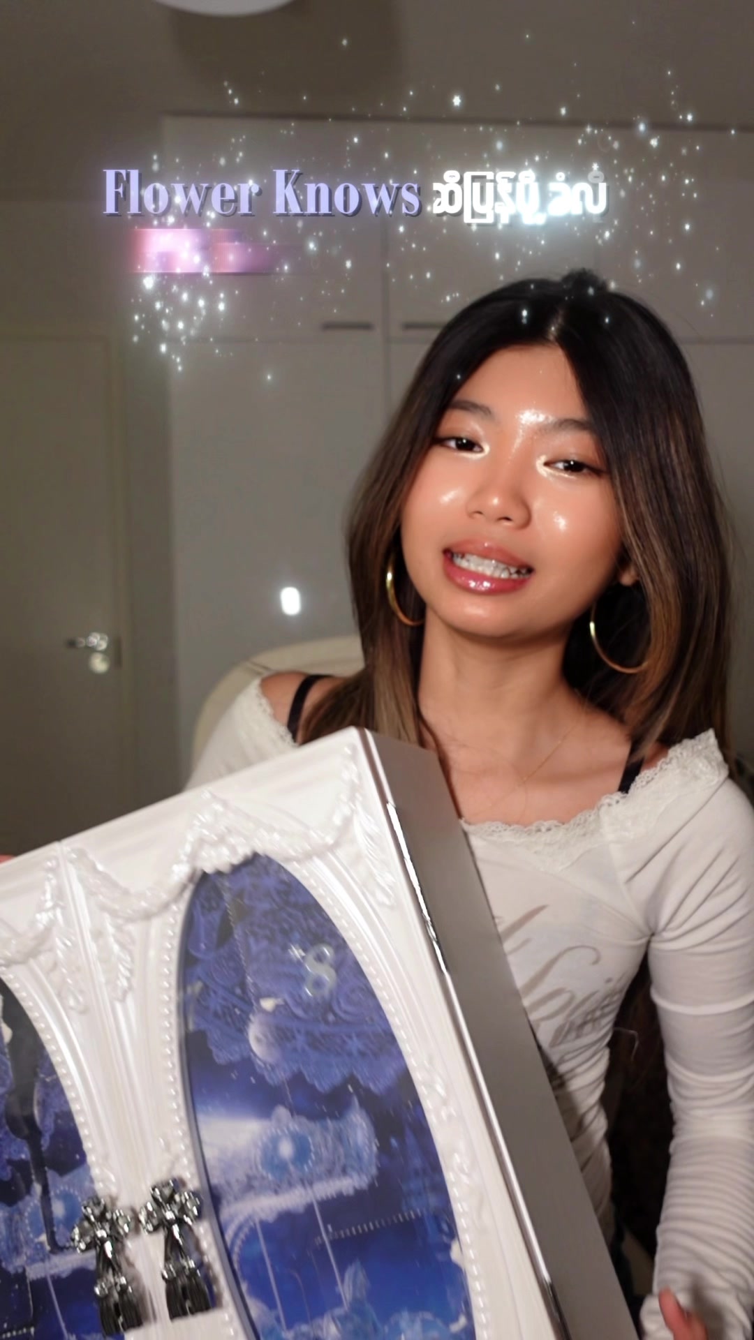 TikTok post by @http.elenabliss for Flower Knows. Caption reads: @Flower Knows Makeup ကပို့ပေးလာတဲ့ [...].